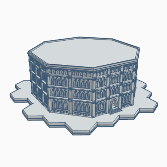 Gothic Building 134 with Hex Base GHB134
